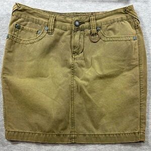 Free People Olive Denim Mini